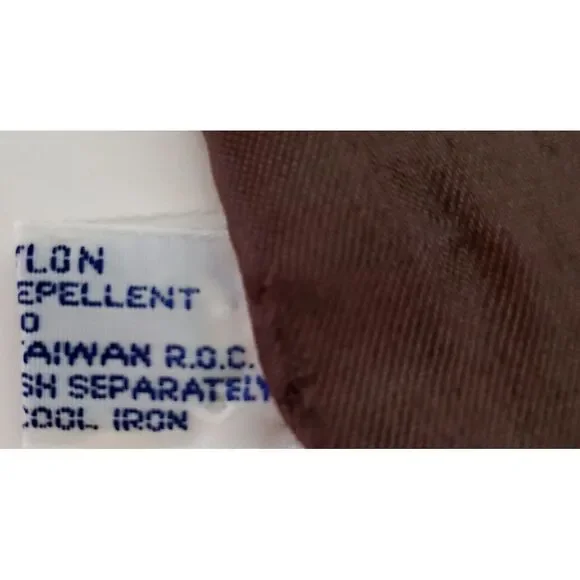 VTG Scarf Geometric 27" Square Brown/Red/Green/Tan Bordered Tennis Taiwan Nylon - Picture 6 of 6